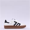 Back 70 Platform Gumsole Retro Trainer - White Black